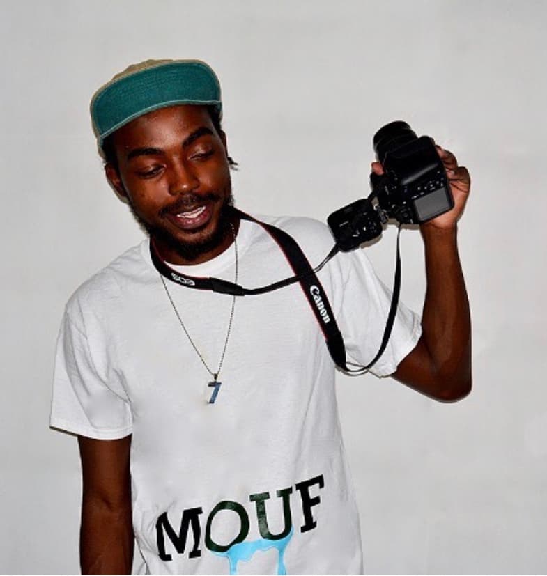 Ralph Martin with camera in studio